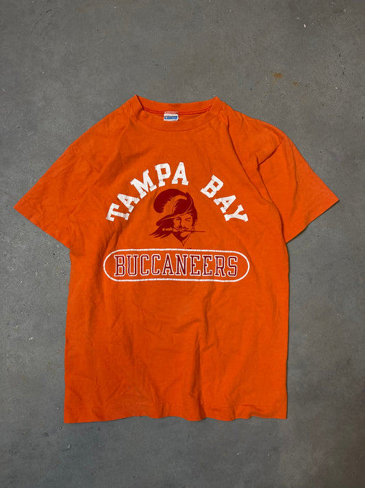 80’s Tampa Bay Buccaneers Vintage Champion Creamsicle Orange NFL Tee (Small)