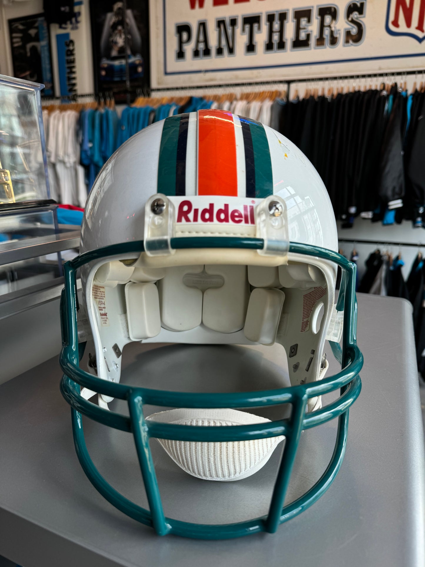 90’s Miami Dolphins Vintage White Riddell VSR-4 Full Size NFL Helmet - Autographed