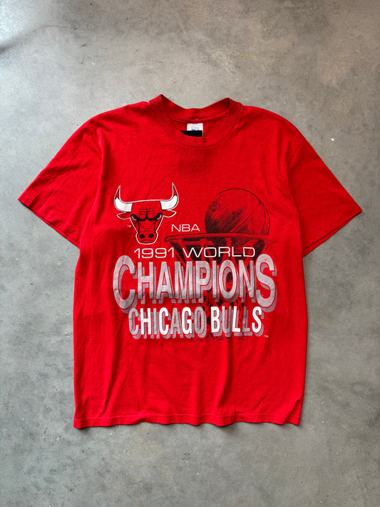 1991 Chicago Bulls Vintage NBA Finals World Champions Tee