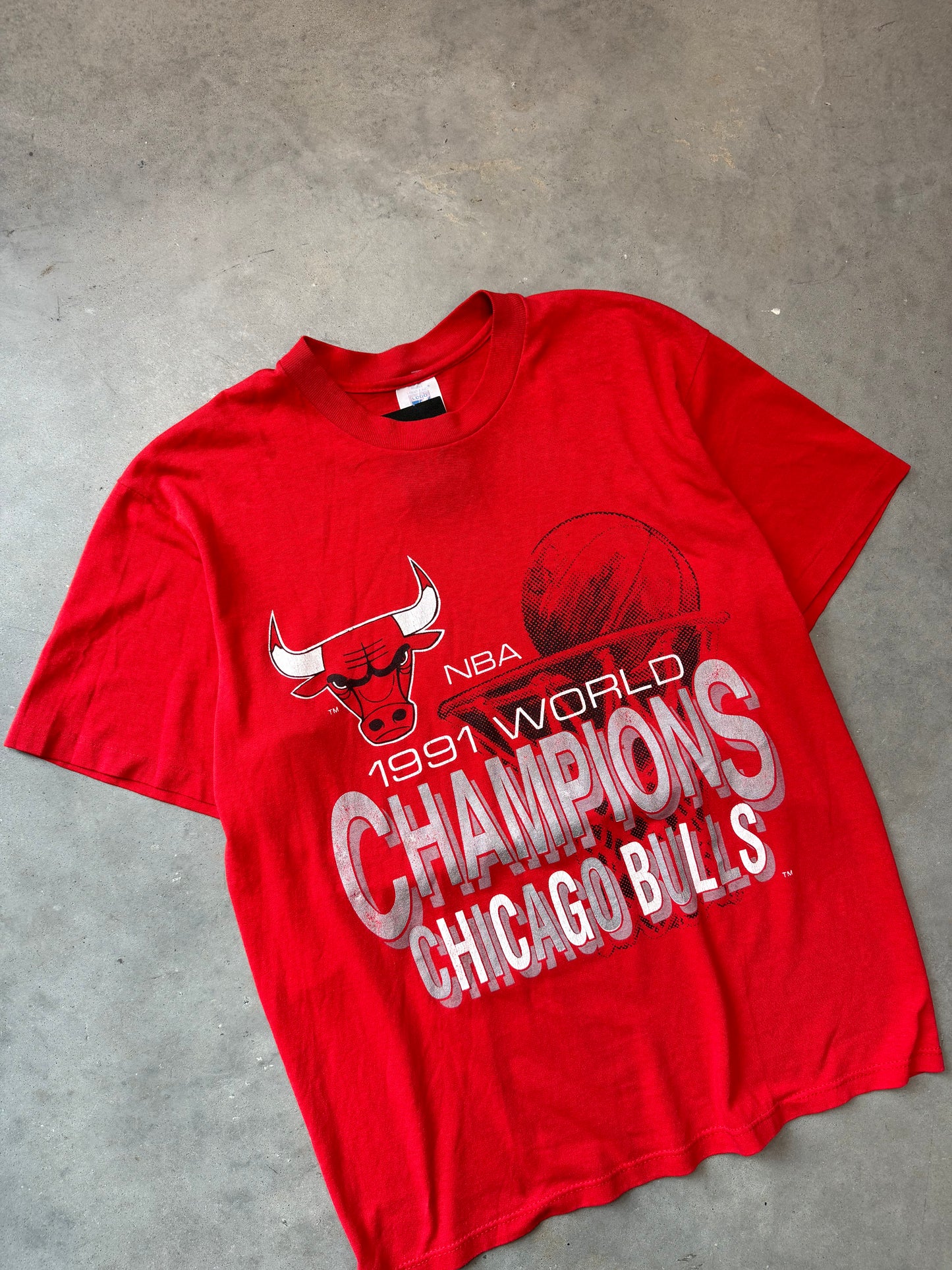 1991 Chicago Bulls Vintage NBA Finals World Champions Tee