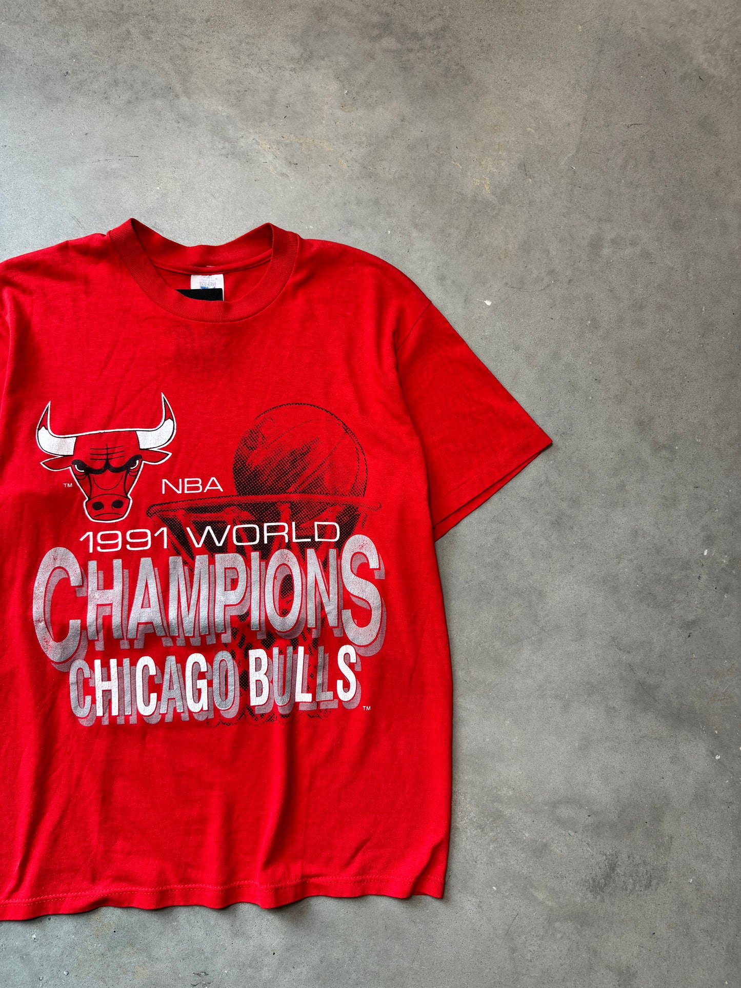 1991 Chicago Bulls Vintage NBA Finals World Champions Tee