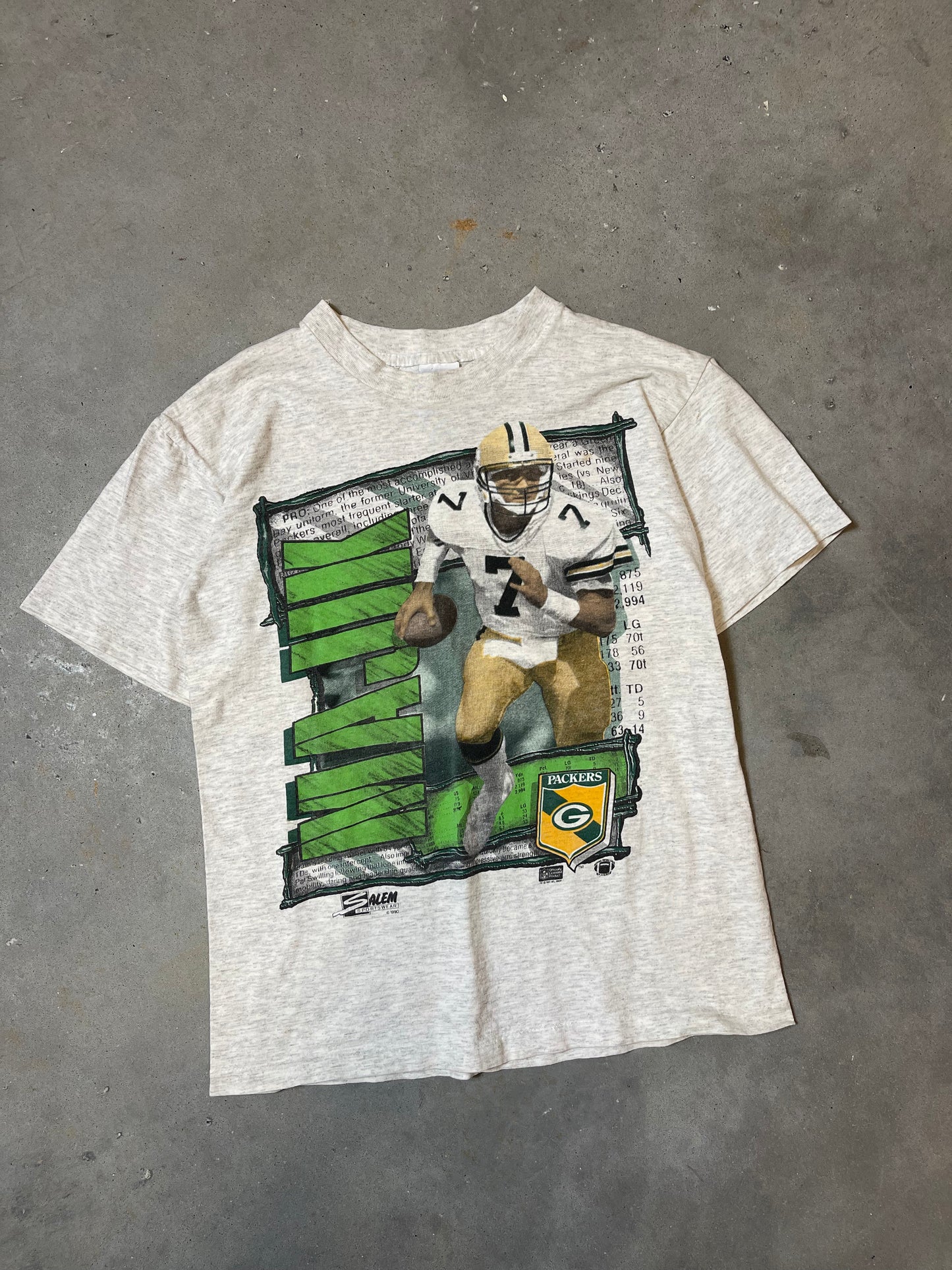 1990 Green Bay Packers Don Majkowski Vintage Salem Sportswear Tee (Small)