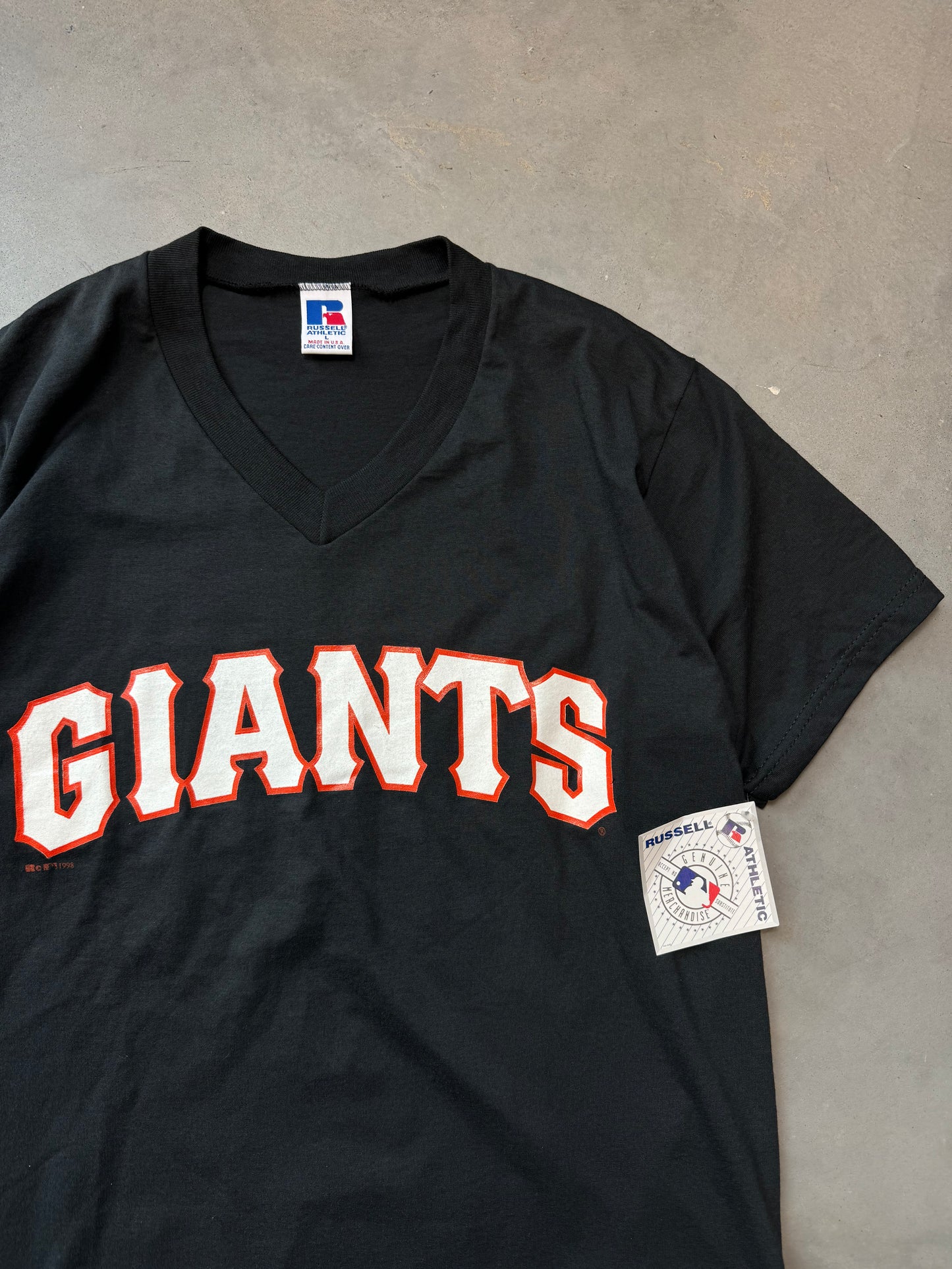 1998 San Francisco Giants Vintage Russell Athletic Jersey Tee (Large)