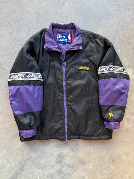 90’s Los Angeles Lakers Vintage Black Pro Player NBA Jacket (XL)