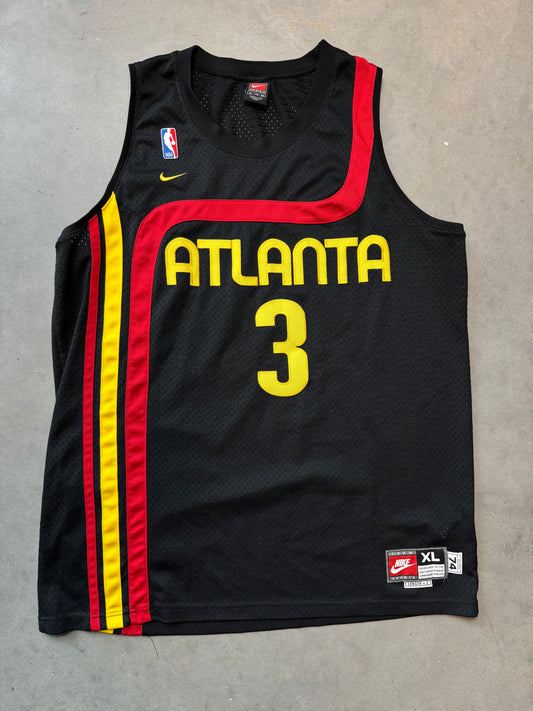 00’s Atlanta Hawks Shareef Abdul-Raheem Nike Rewind Series 1974 Throwback NBA Jersey (XL)