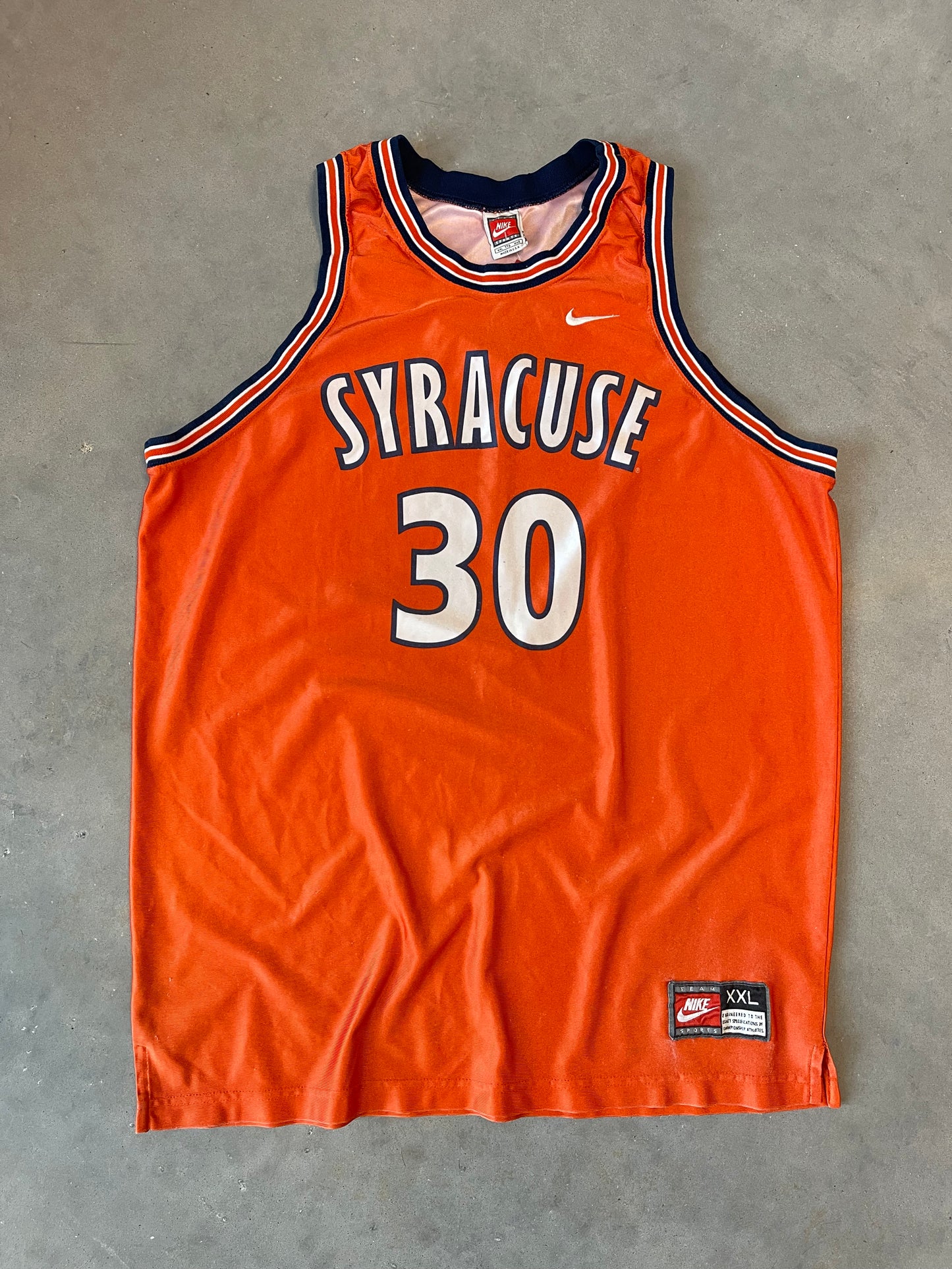 90’s Syracuse Orange Todd Burgen Vintage Nike College Basketball Jersey (XXL)