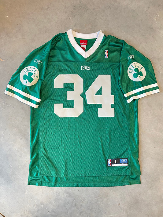 00’s Boston Celtics Paul Pierce Vintage Reebok NBA Football Jersey (Large)