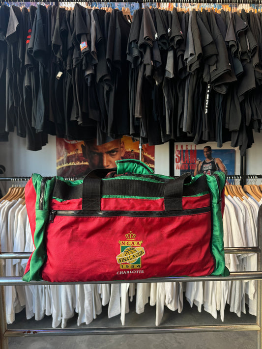 1994 Charlotte NCAA Final Four College Basketball Green & Red Large Colorblocked Duffle Bag