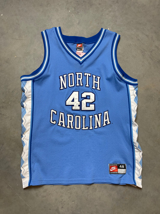 90’s UNC North Carolina Tarheels Jerry Stackhouse Vintage Heavyweight Mesh Nike College Basketball Jersey (48/XL)