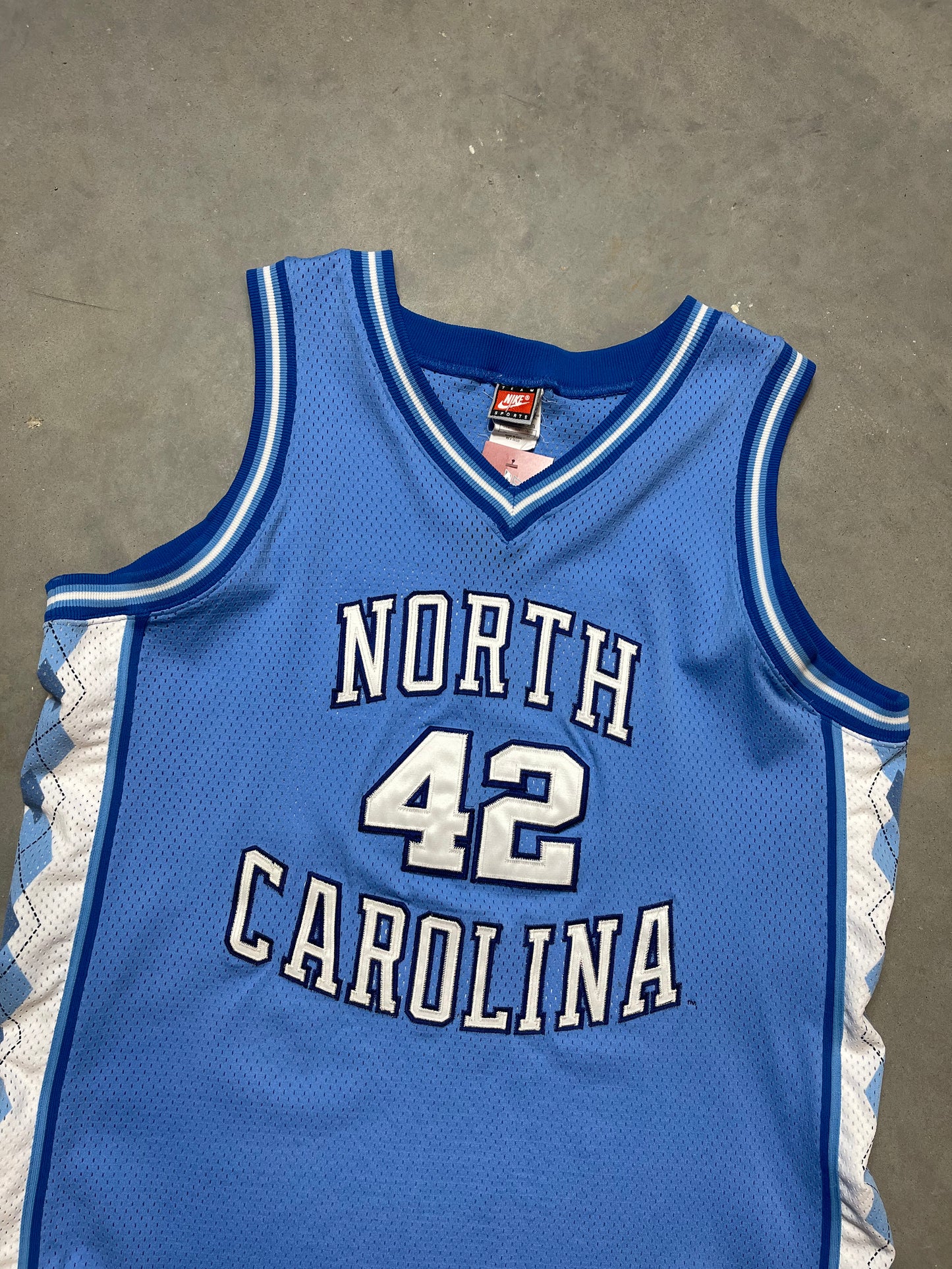 90’s UNC North Carolina Tarheels Jerry Stackhouse Vintage Heavyweight Mesh Nike College Basketball Jersey (48/XL)