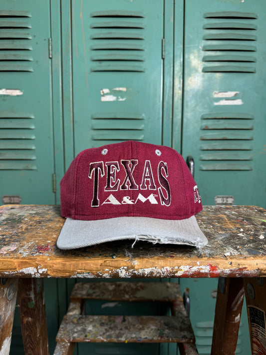 90’s Texas A&M Aggies Vintage College Snapback Hat (OSFA)