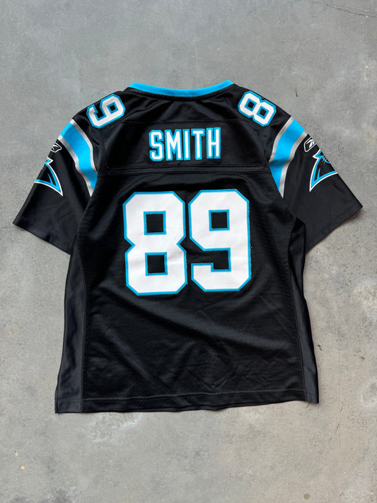 00’s Carolina Panthers Steve Smith Vintage Black Reebok Stitched NFL Jersey (Women’s Large)