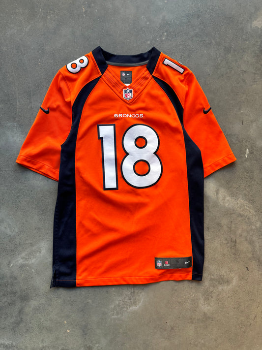 2014 Denver Broncos Peyton Manning Orange Stitched NFL Jersey (Small)