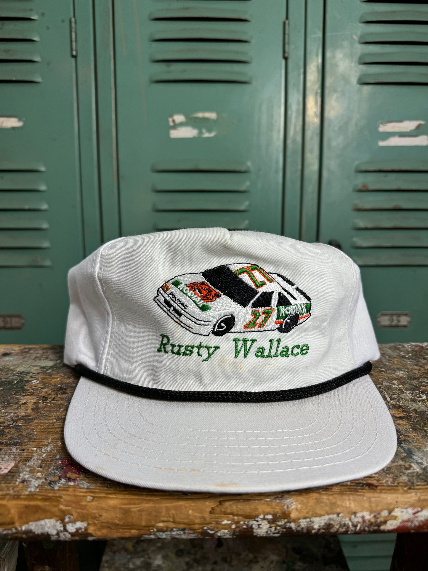 80’s Rusty Wallace Kodiak Racing Vintage Rope Trucker Style NASCAR Snapback Hat (OSFA)