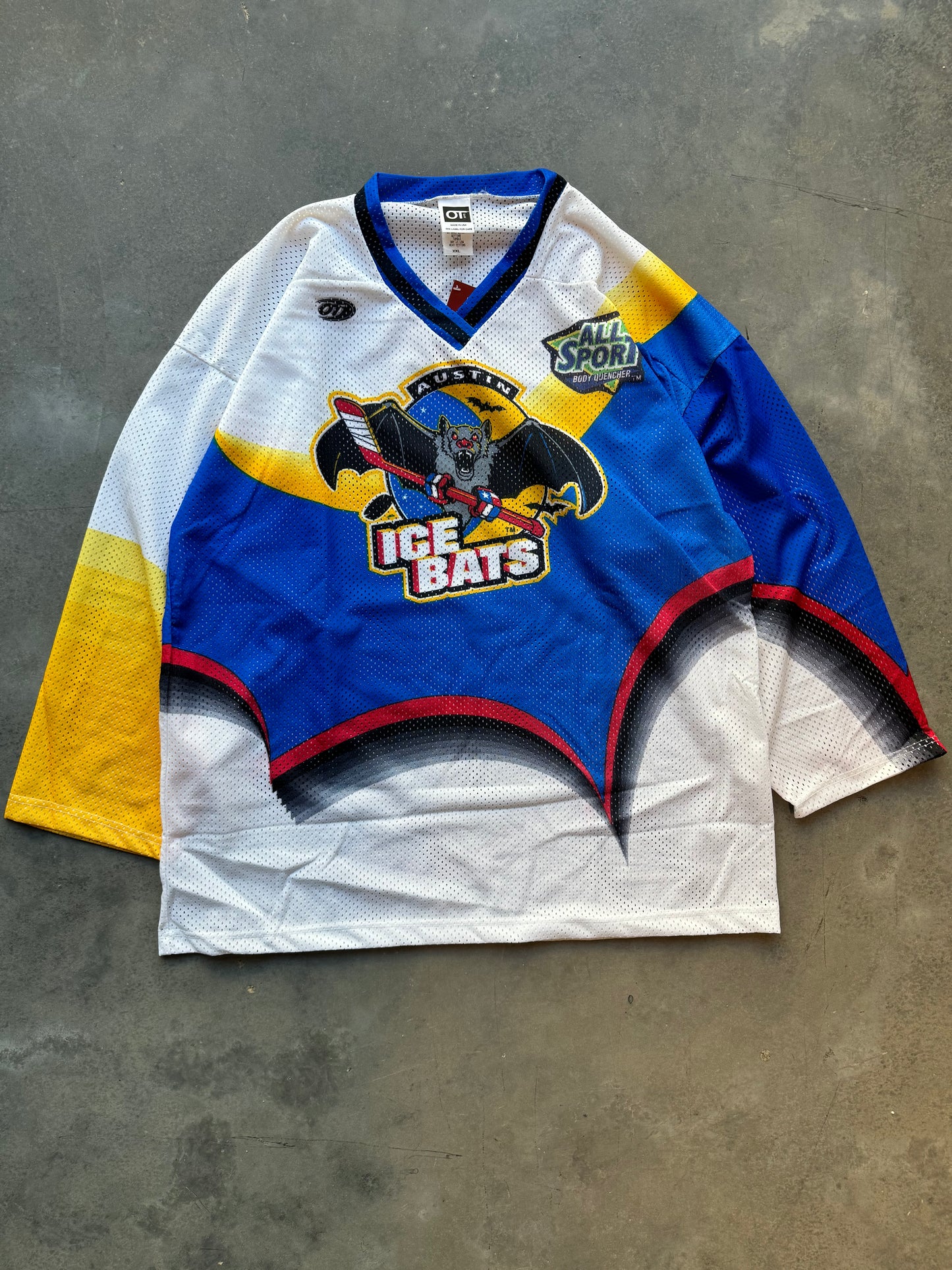 90’s Austin Ice Bats Vintage Western Professional Hockey League All Over Print Jersey (XXL)