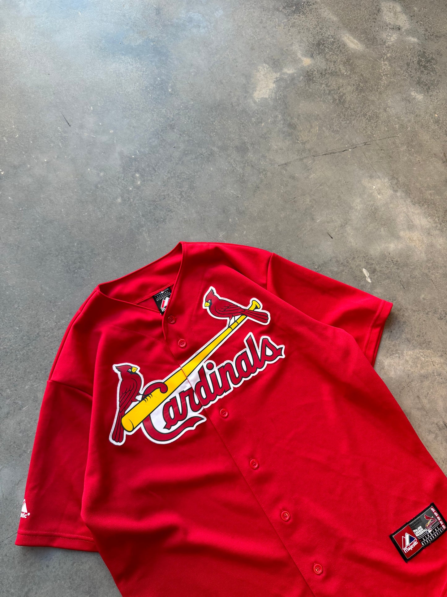 00’s St. Louis Cardinals Vintage Majestic Red MLB Jersey (Medium)