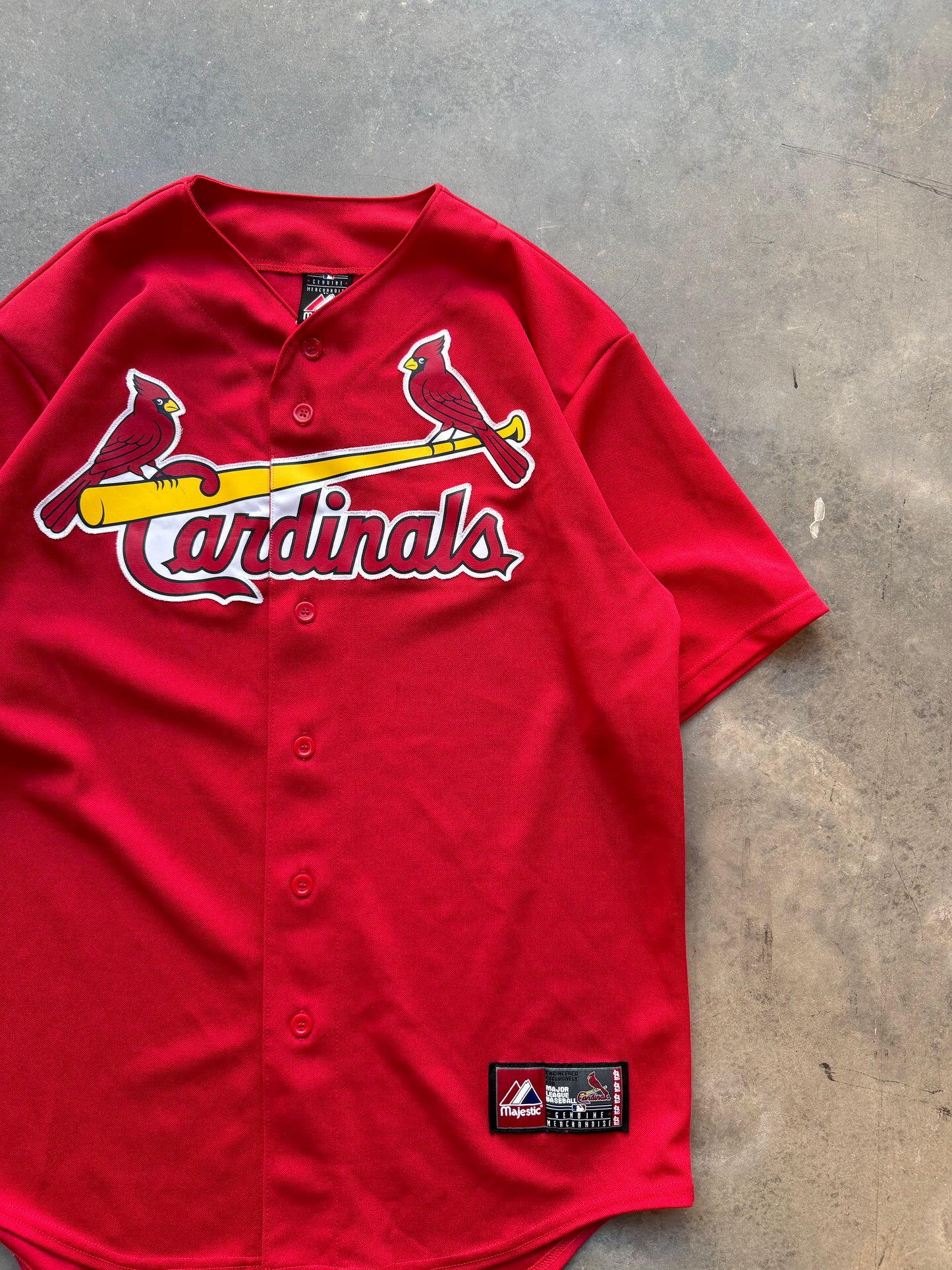 00’s St. Louis Cardinals Vintage Majestic Red MLB Jersey (Medium)