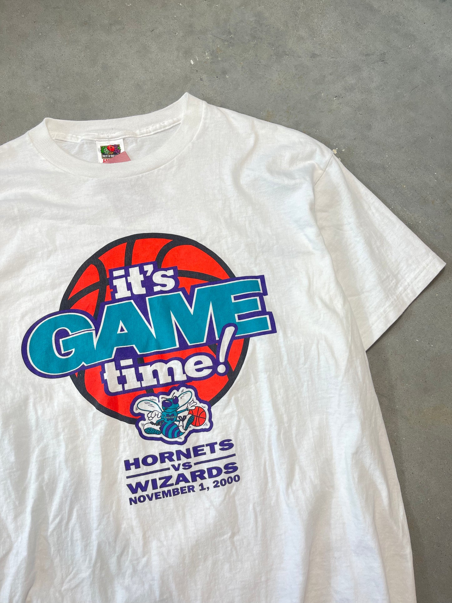 2000 Charlotte Hornets vs. Washington Wizards Season Opener Vintage NBA Tee (XL)