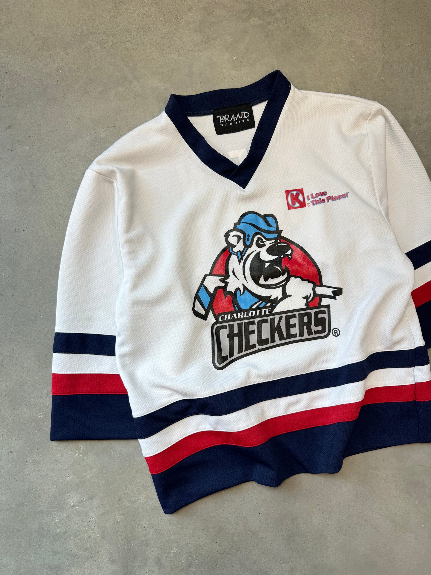 2007 Charlotte Checkers Vintage ECHL Jersey (Youth XL)