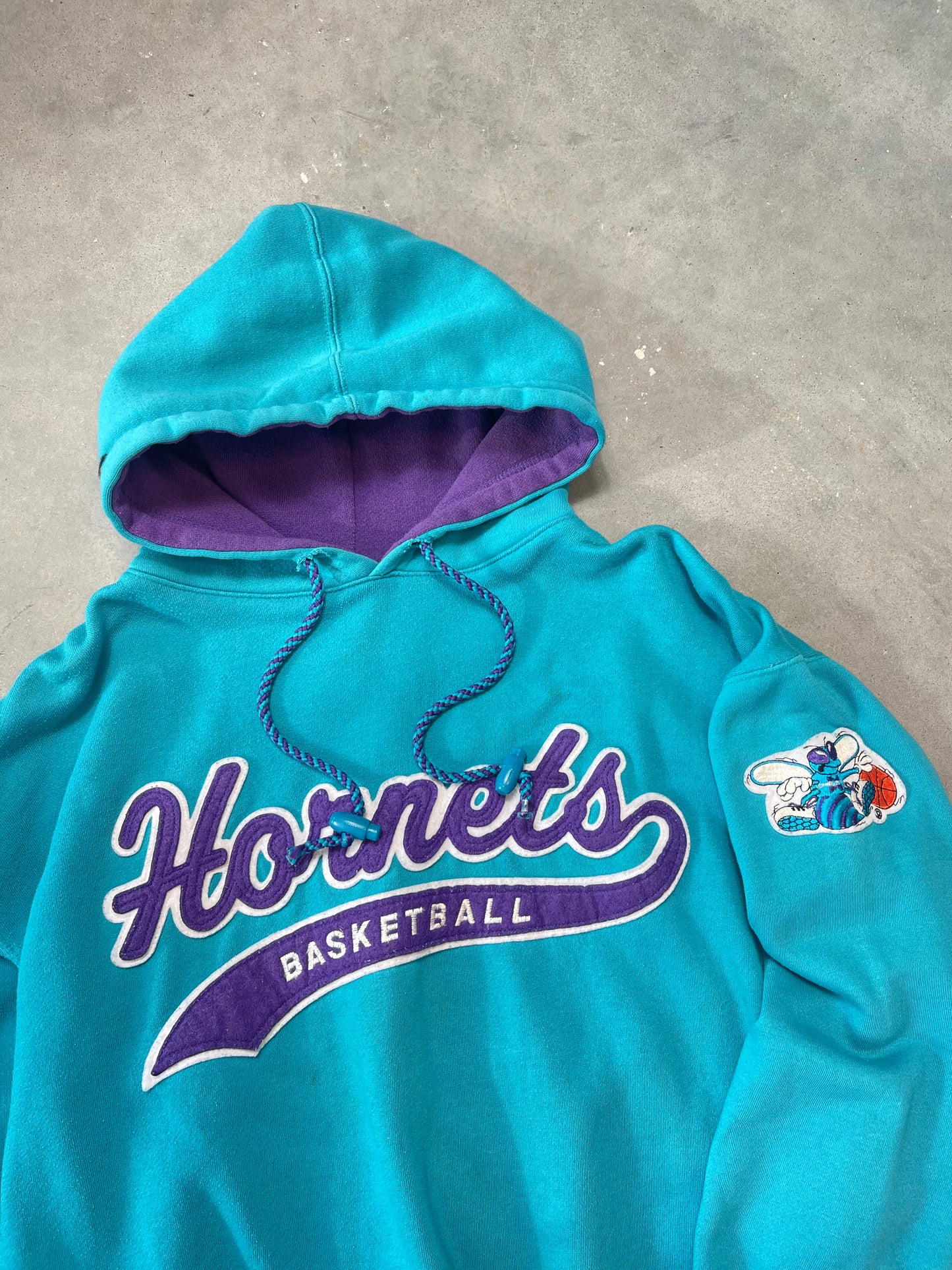 90’s Charlotte Hornets Vintage Starter Script NBA Hoodie (Small)
