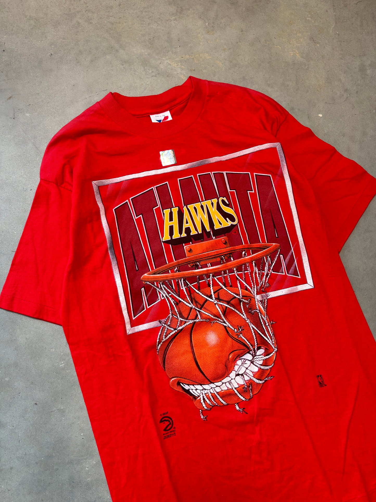 90’s Atlanta Hawks Vintage NBA Tee - Deadstock (Large)