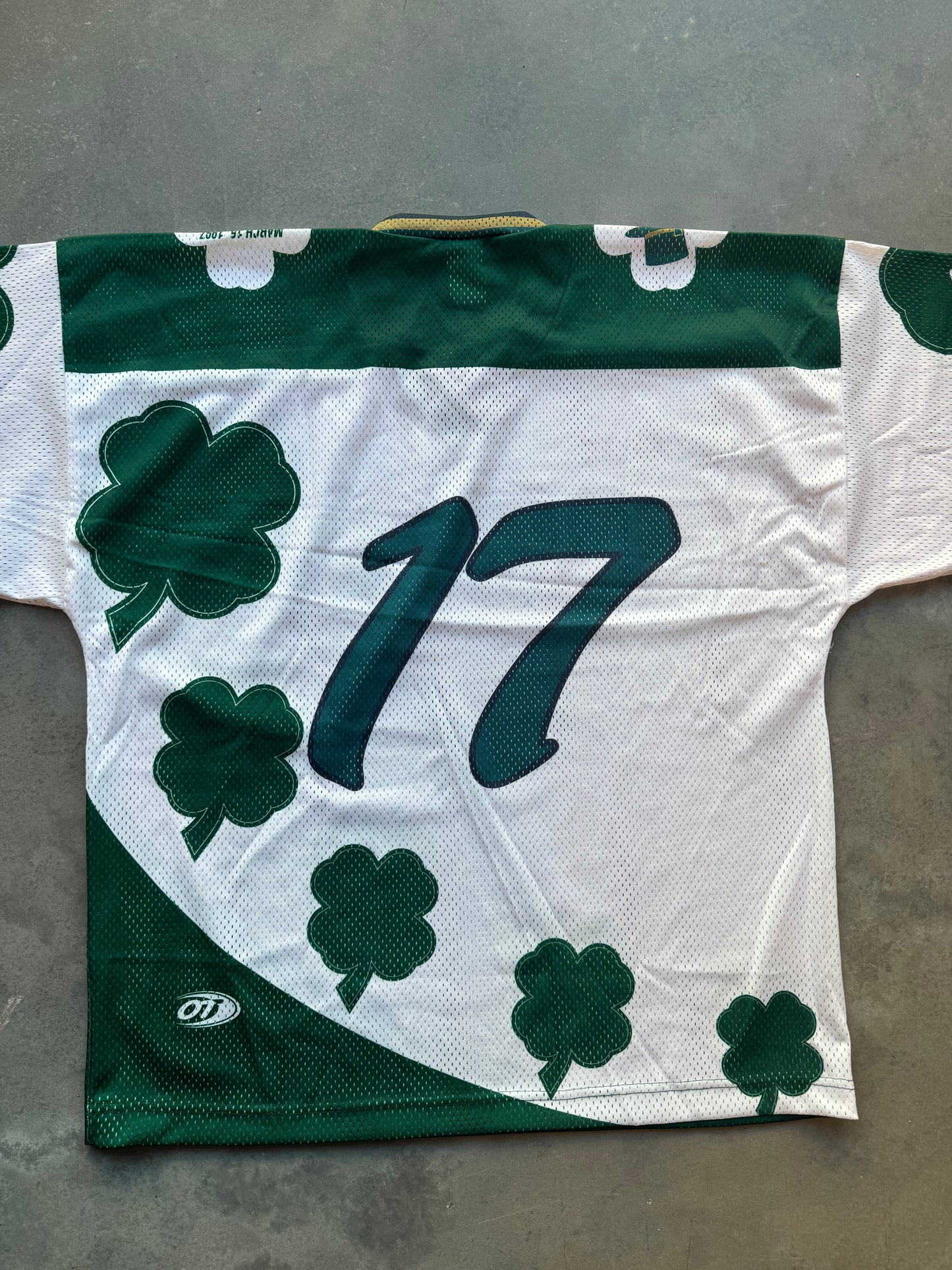 1997 Louisiana IceGators Vintage St. Patrick’s Day Shamrock 4 Leaf Clover One Game Style ECHL Hockey Jersey (XL)