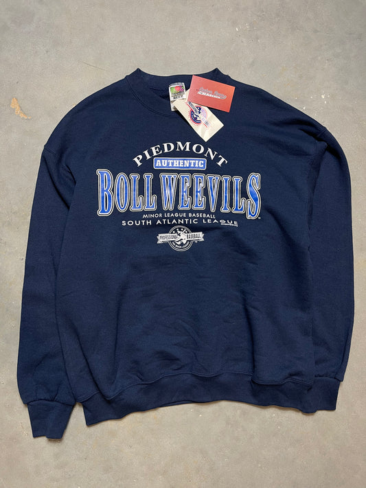 1997 Piedmont Boll Weevils Vintage Minor League Baseball Crewneck - Deadstock (Large)