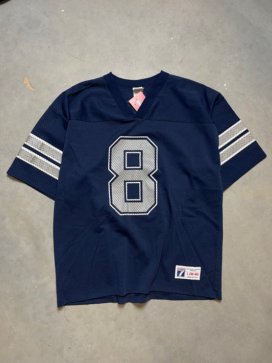 90’s Dallas Cowboys Troy Aikman Vintage Logo 7 NFL Jersey (Large)