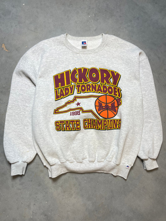 1998 Hickory High School Lady Tornadoes State Basketball Champions Russell Athletic Crewneck (XXL)