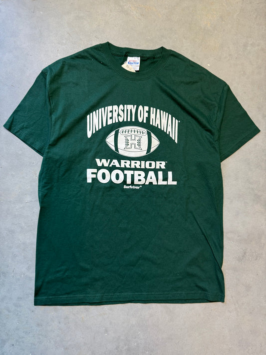 00’s University of Hawaii Rainbow Warriors Vintage College Football Tee (XL)