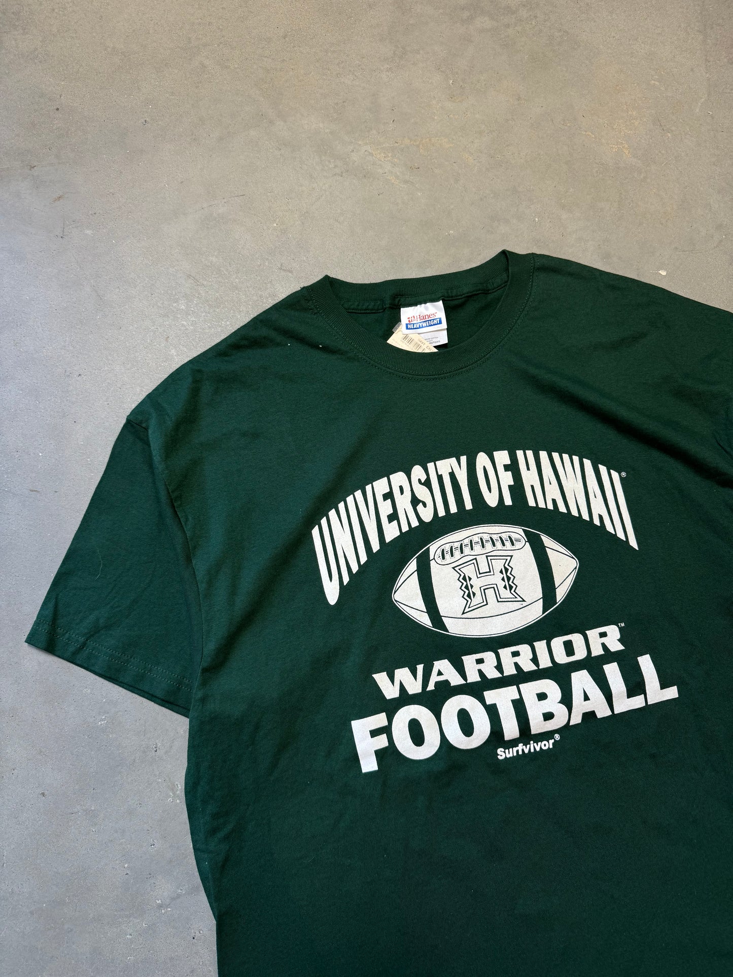 00’s University of Hawaii Rainbow Warriors Vintage College Football Tee (XL)