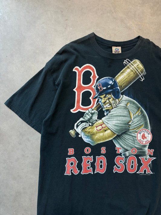 00’s Boston Red Sox Vintage Juiced Player Liquid Blue MLB Tee (XXL)