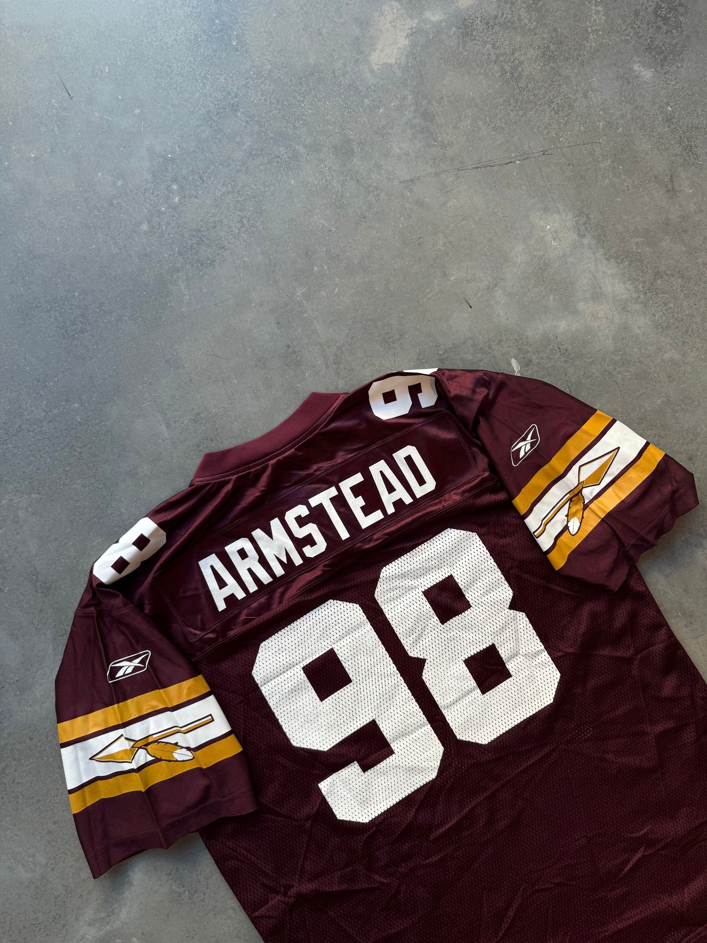 2002 Washington Redskins Jessie Armstead 70th Anniversary Throwback Reebok NFL Jersey (Large)