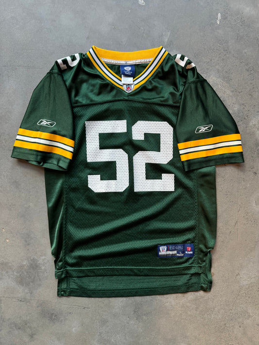 00’s Green Bay Packers Clay Matthews Vintage Reebok NFL Jersey (Youth Large)