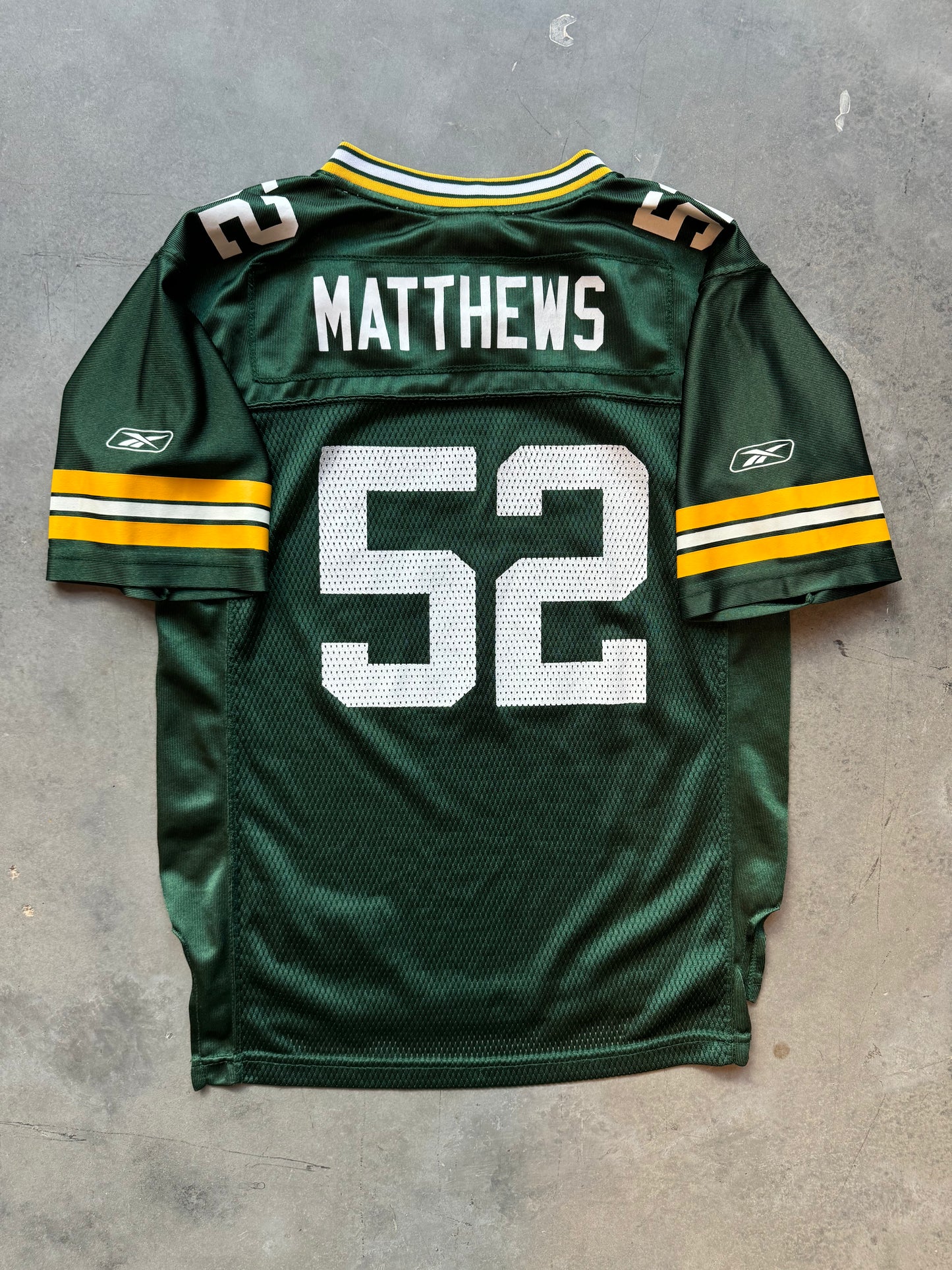 00’s Green Bay Packers Clay Matthews Vintage Reebok NFL Jersey (Youth Large)