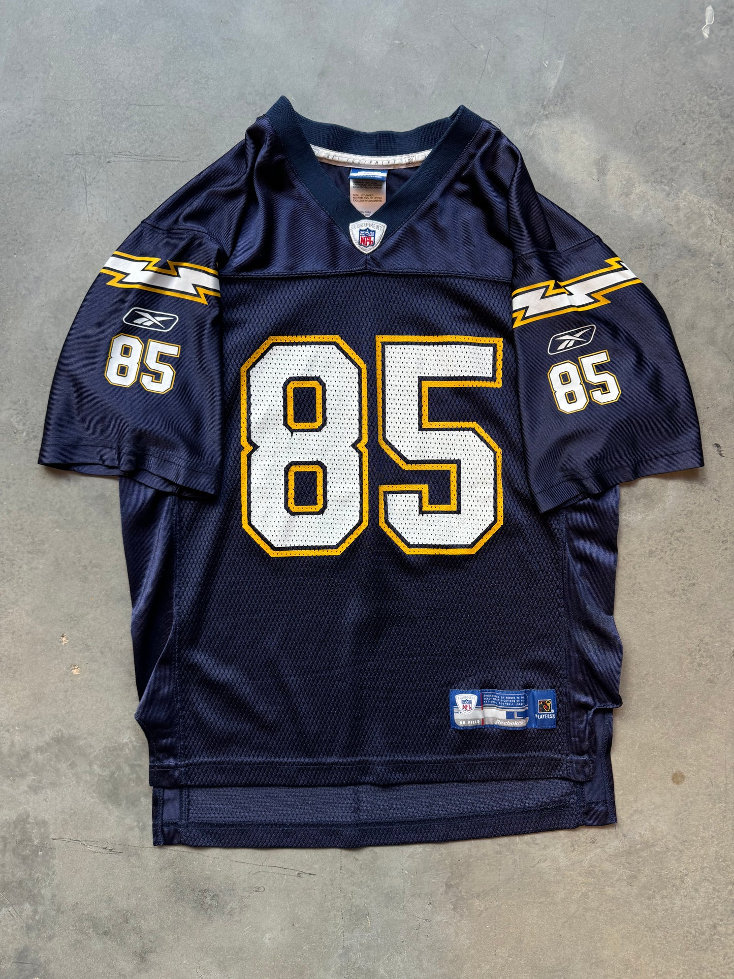 00’s San Diego Chargers Antonio Gates Vintage Reebok NFL Jersey (Youth Large)