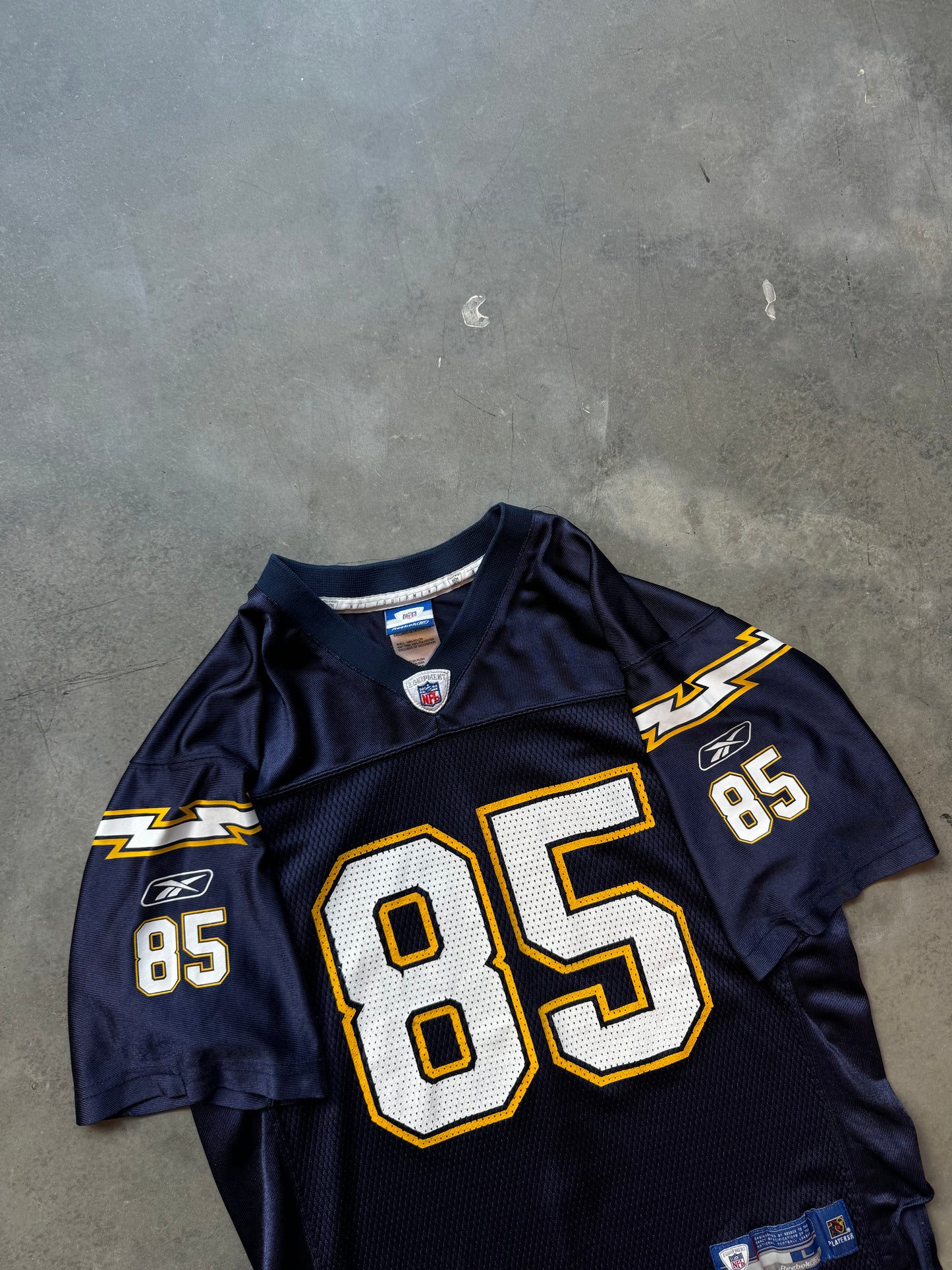 00’s San Diego Chargers Antonio Gates Vintage Reebok NFL Jersey (Youth Large)