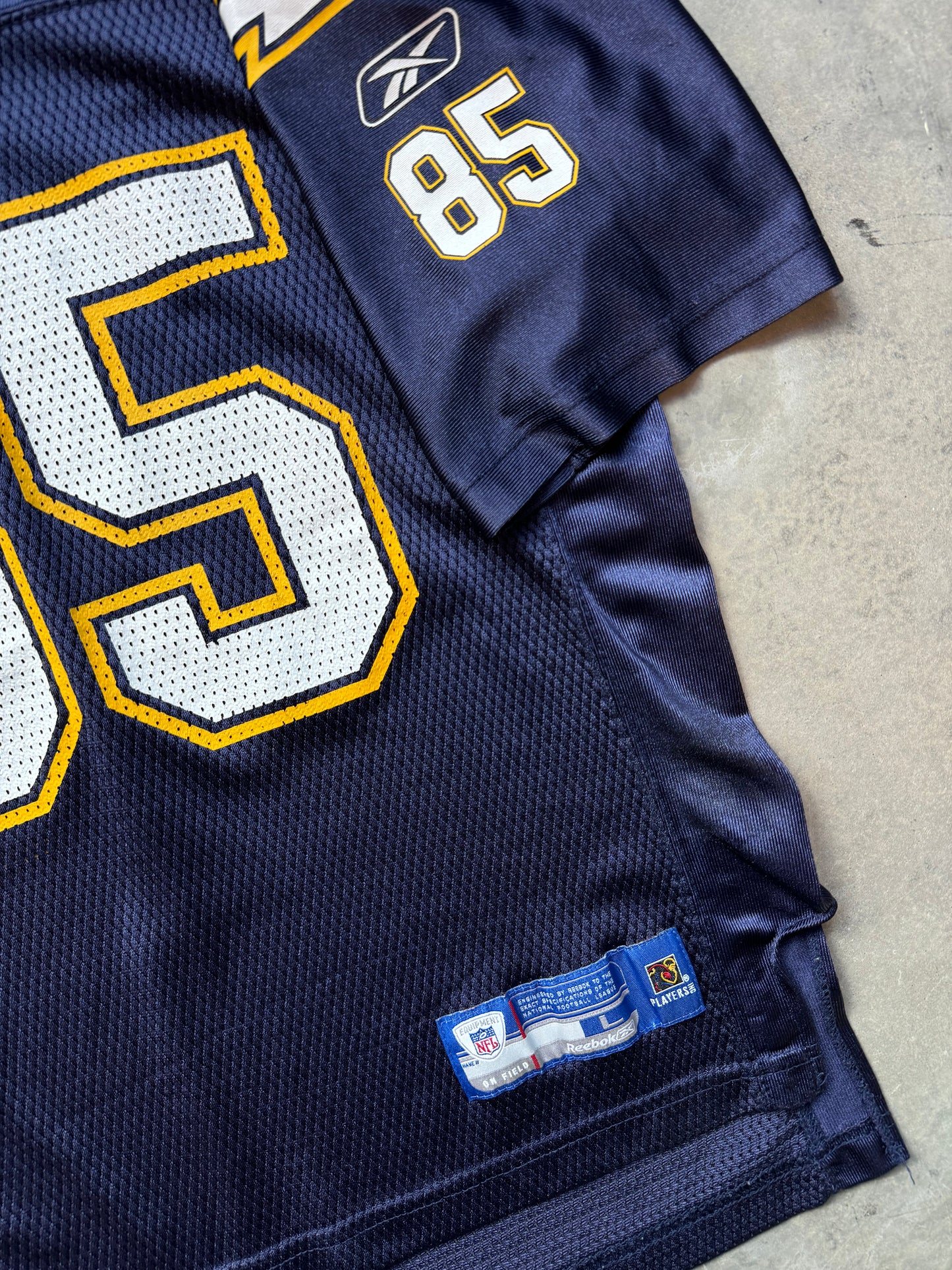 00’s San Diego Chargers Antonio Gates Vintage Reebok NFL Jersey (Youth Large)