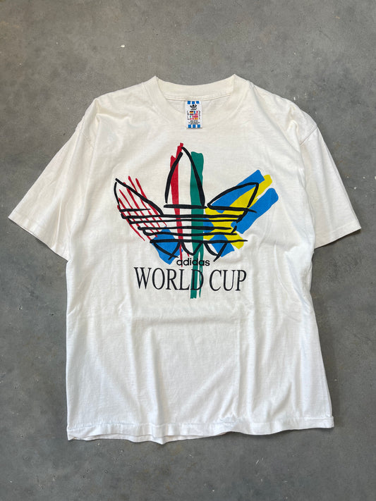 90’s Adidas Vintage World Cup Soccer Tee (Medium)