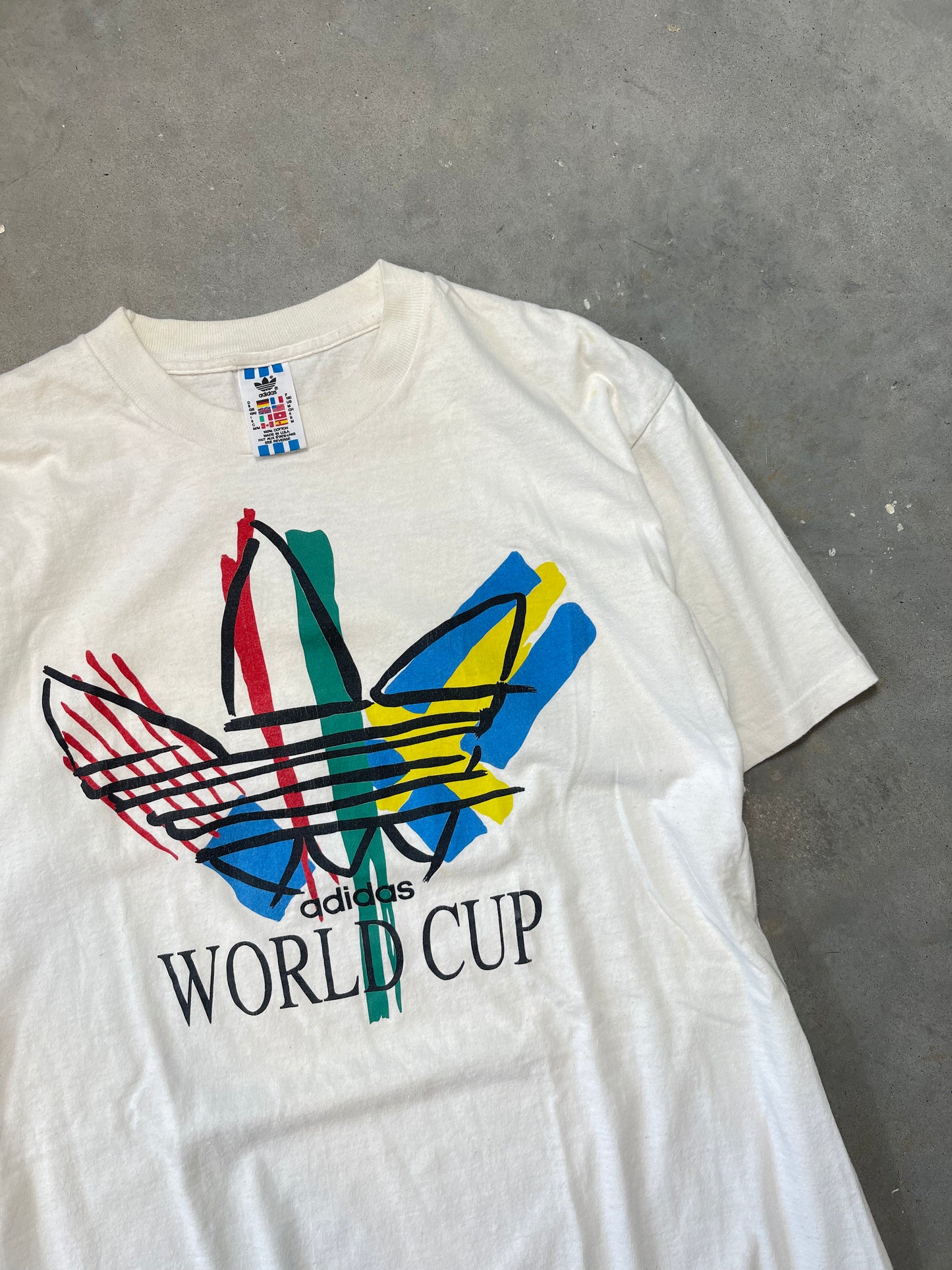 90’s Adidas Vintage World Cup Soccer Tee (Medium)