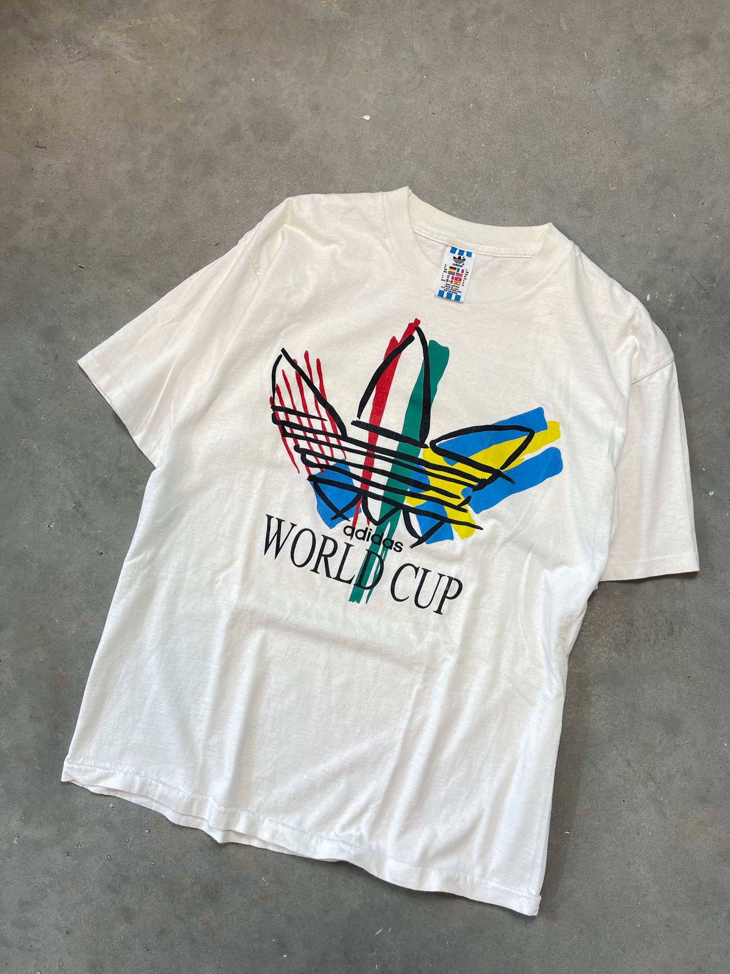 90’s Adidas Vintage World Cup Soccer Tee (Medium)