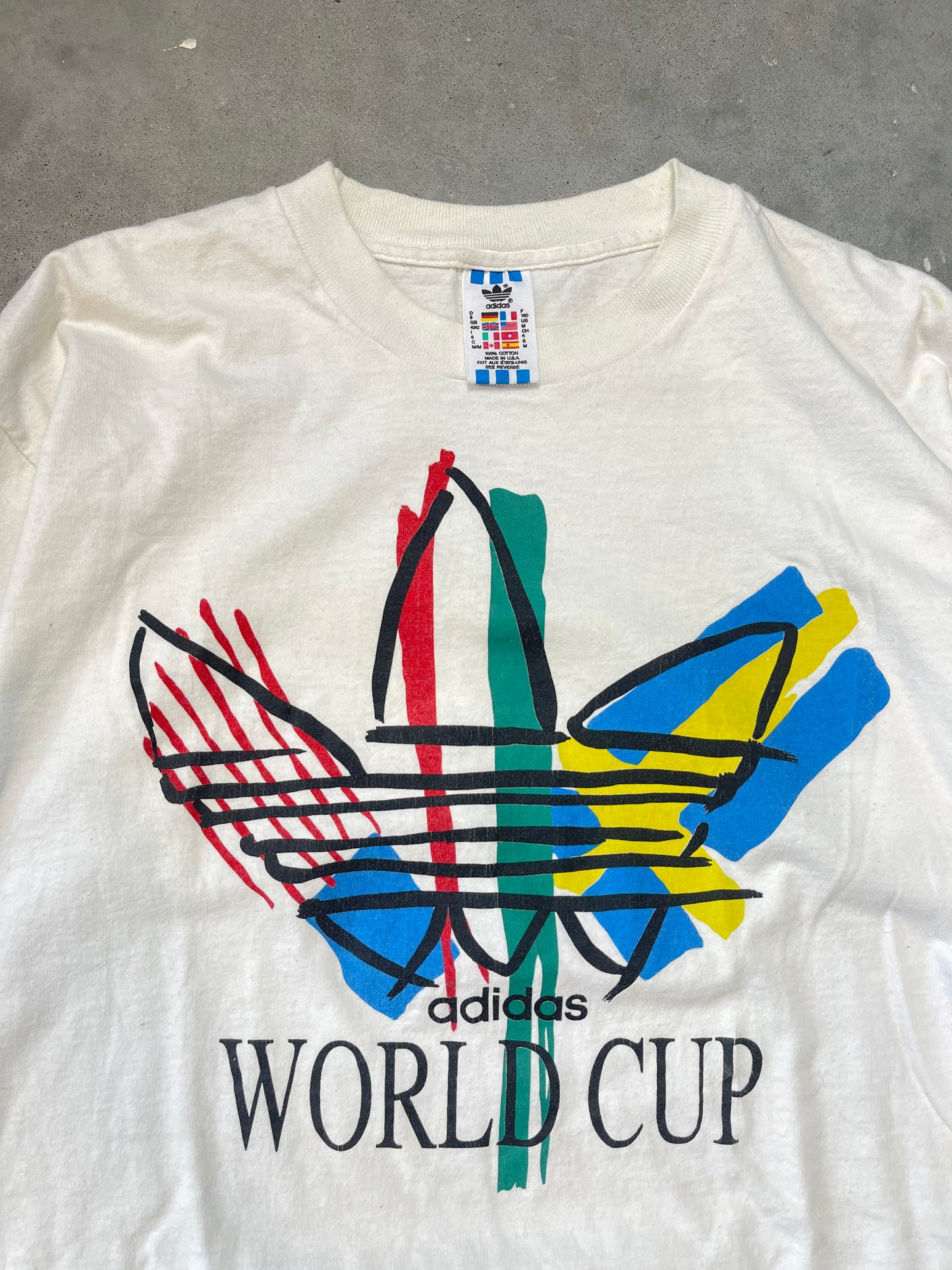 90’s Adidas Vintage World Cup Soccer Tee (Medium)