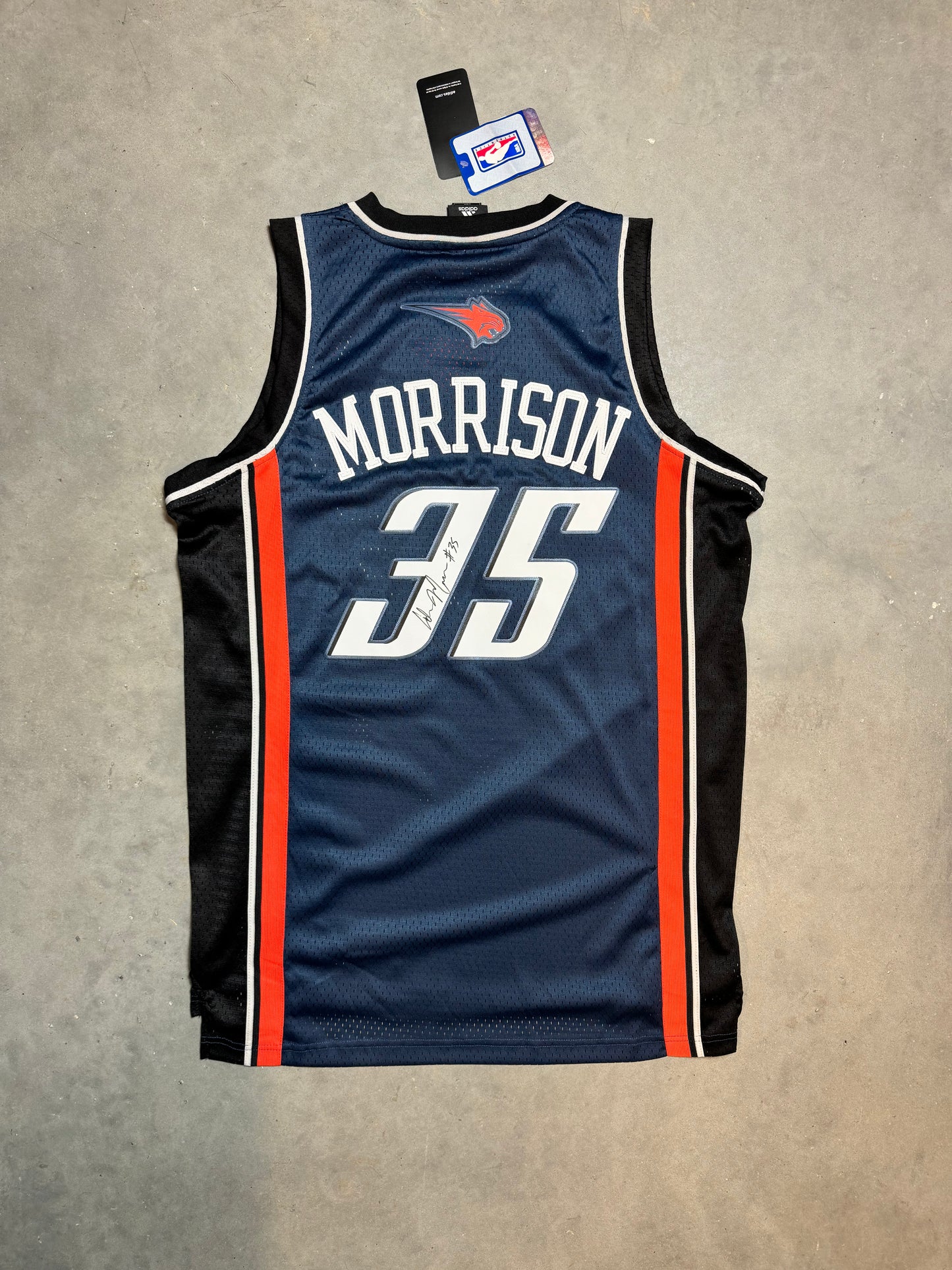 00’s Charlotte Bobcats Adam Morrison Vintage Adidas Stitched Swingman NBA Jersey - Deadstock & Signed (Large)