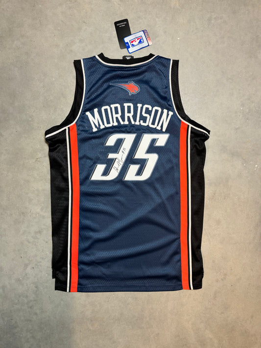 00’s Charlotte Bobcats Adam Morrison Vintage Adidas Stitched Swingman NBA Jersey - Deadstock & Signed (Large)