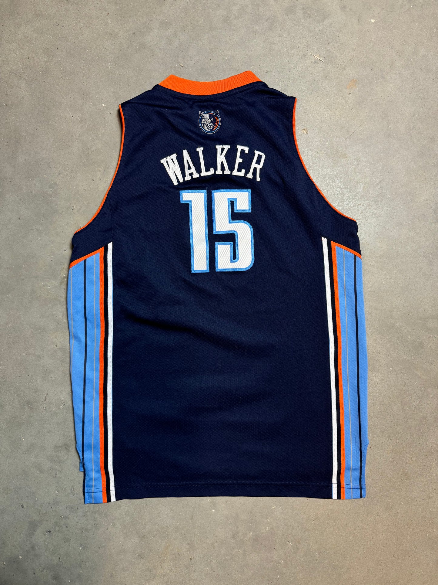 2013 Charlotte Bobcats Kemba Walker Vintage Navy Blue Adidas Swingman NBA Jersey (Youth Medium)