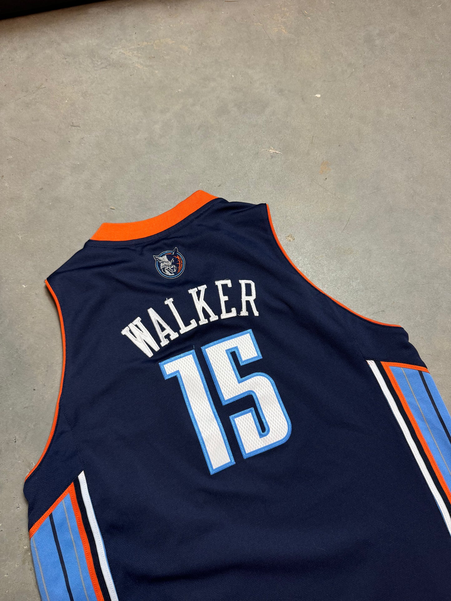 2013 Charlotte Bobcats Kemba Walker Vintage Navy Blue Adidas Swingman NBA Jersey (Youth Medium)