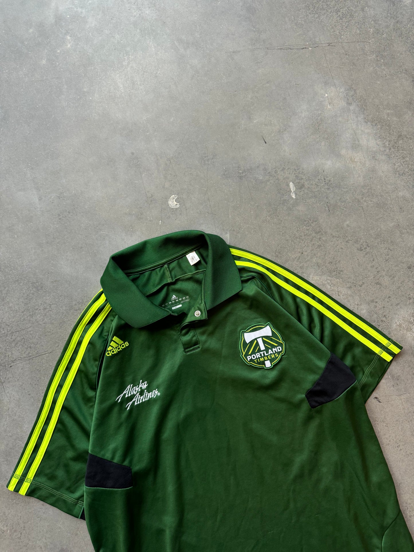 2011 Portland Timbers Green Adidas MLS Soccer Jersey (Medium)