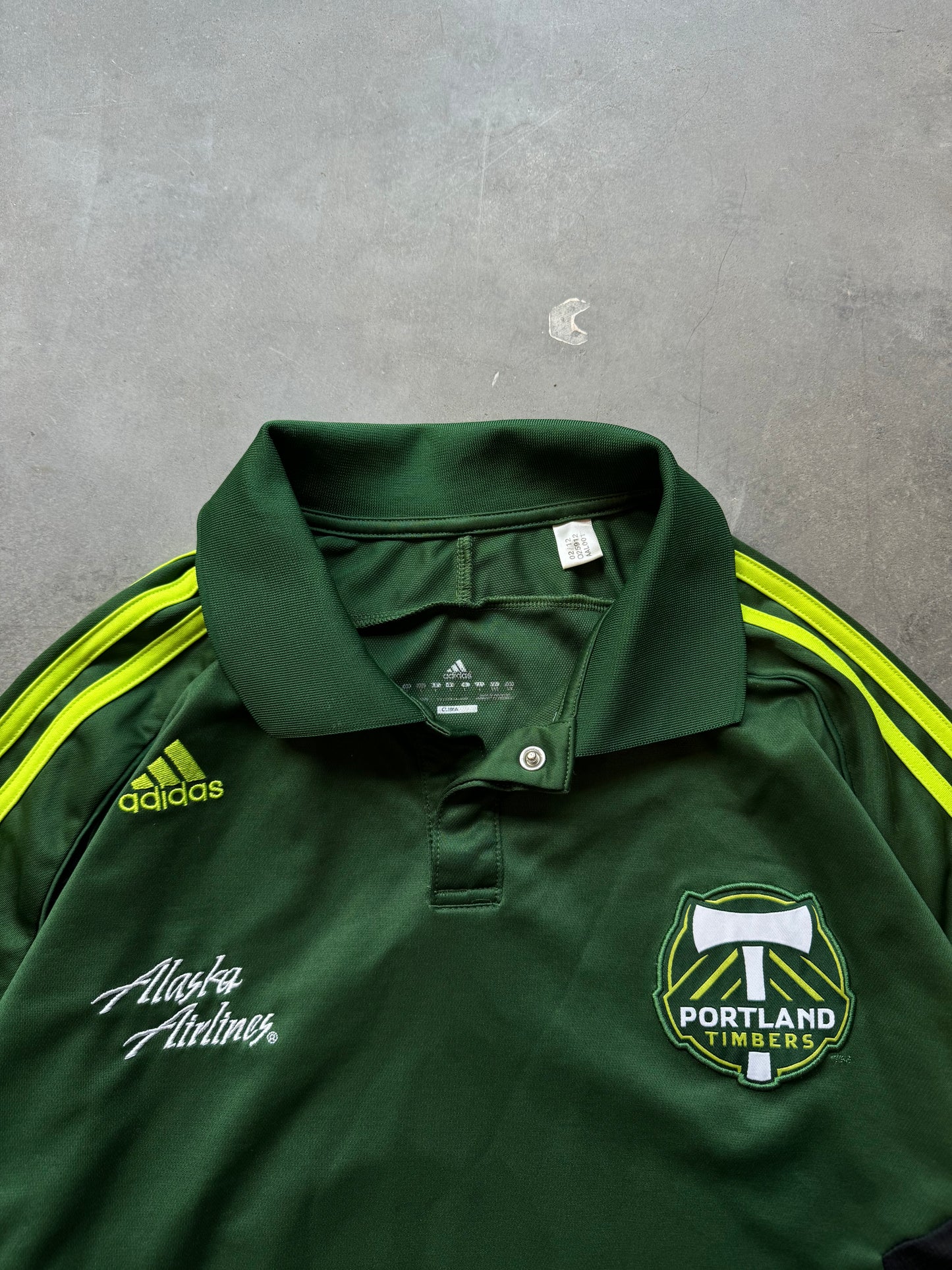 2011 Portland Timbers Green Adidas MLS Soccer Jersey (Medium)