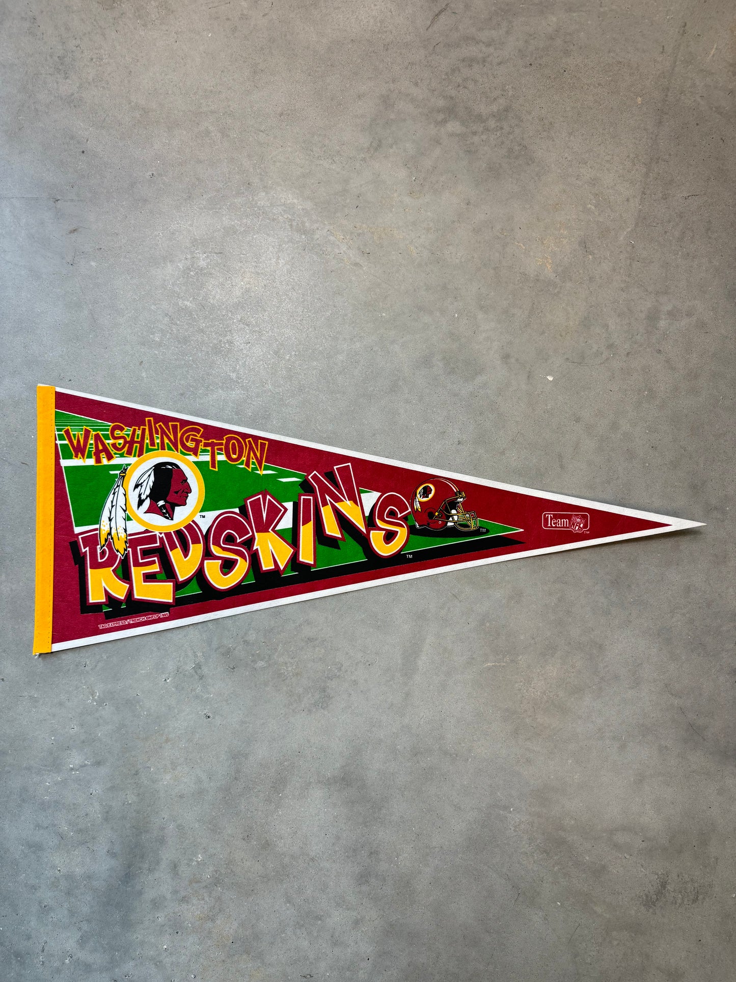 1995 Washington Redskins Vintage NFL Pennant