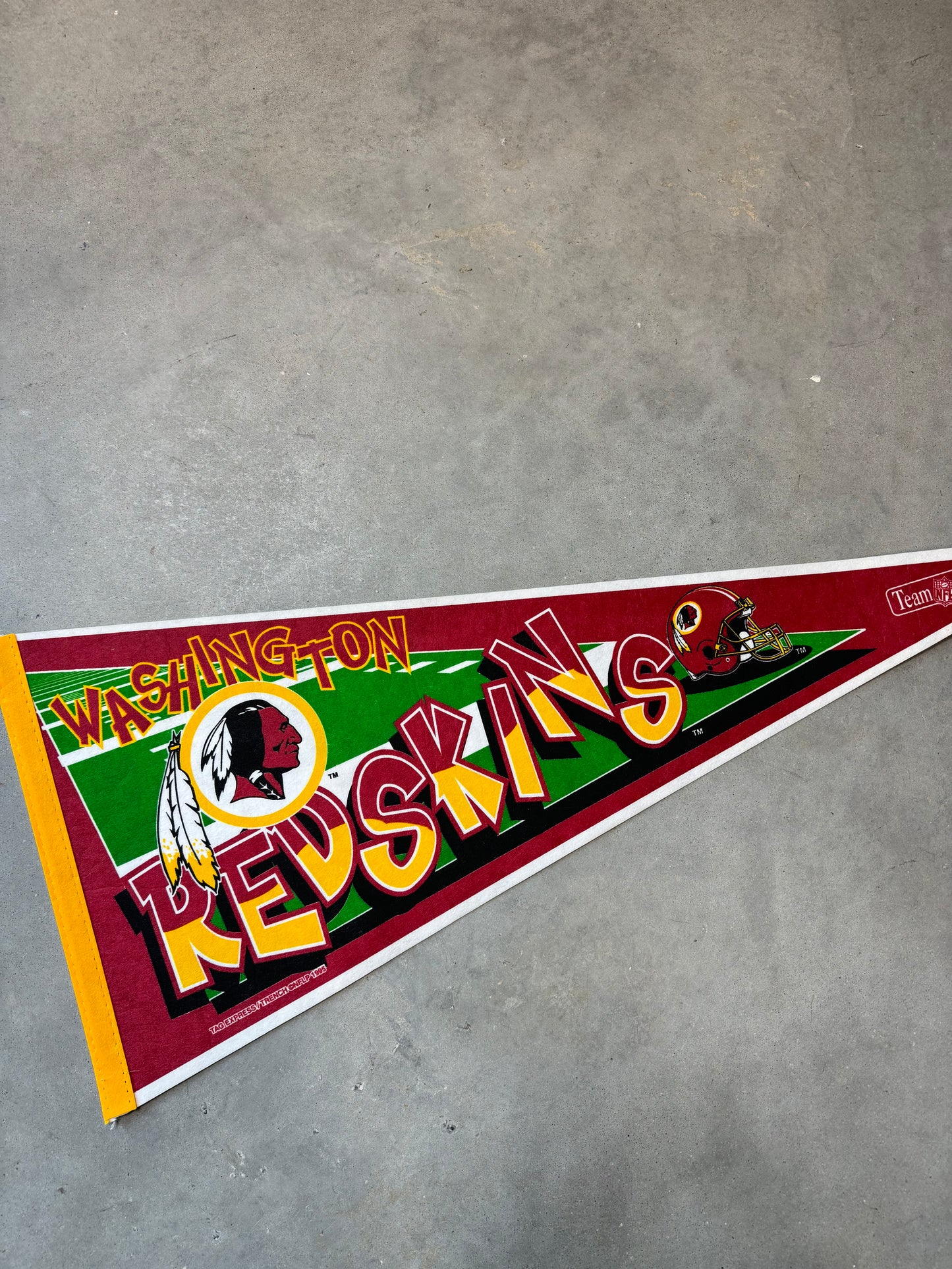 1995 Washington Redskins Vintage NFL Pennant